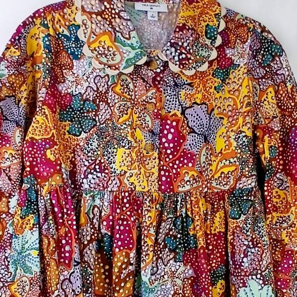 Kika Vargas x Target SZ S Anemone Floral Mini Dress Oversized - Picture 4 of 8